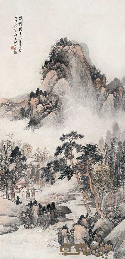 汪琨 山水 立轴 126×62cm